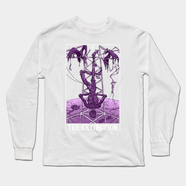 The Extinction Tarotesque (Dark) Long Sleeve T-Shirt by Rusty Quill